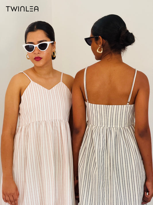 Summer Striped Midi Sundress