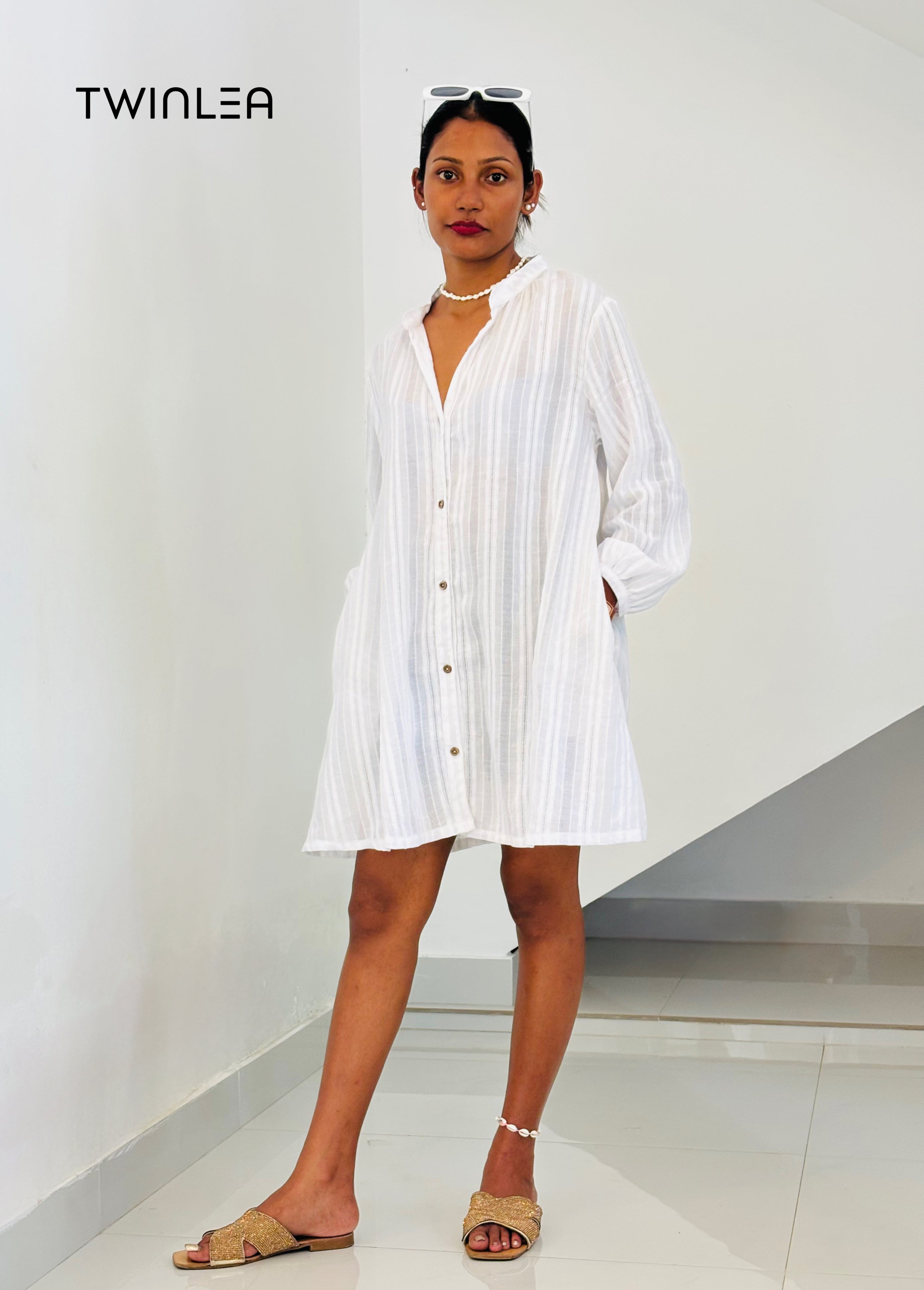Breezy Button-Down Shirt Dress