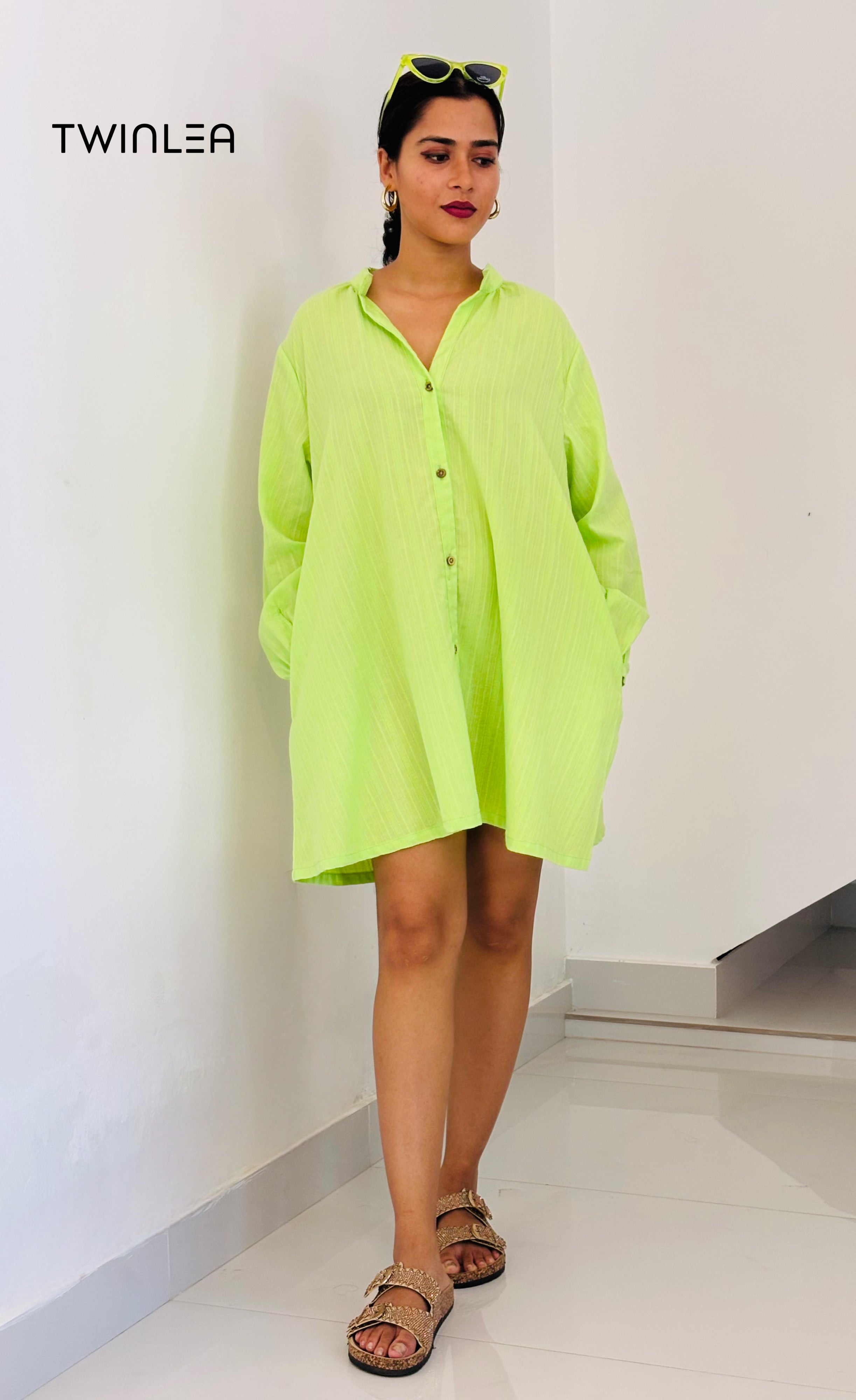 Breezy Button-Down Shirt Dress