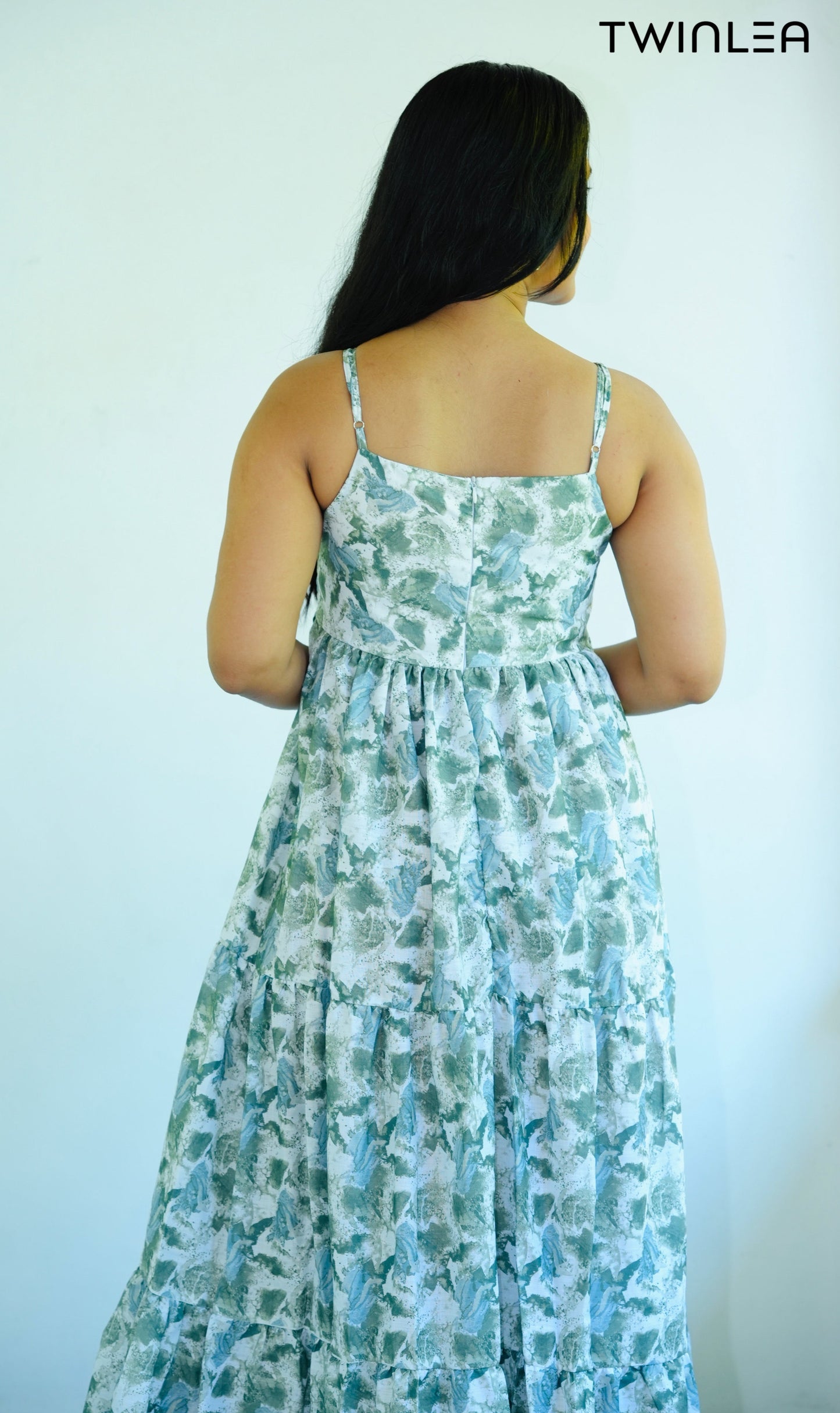 Sage Breeze Cotton Maxi Dress