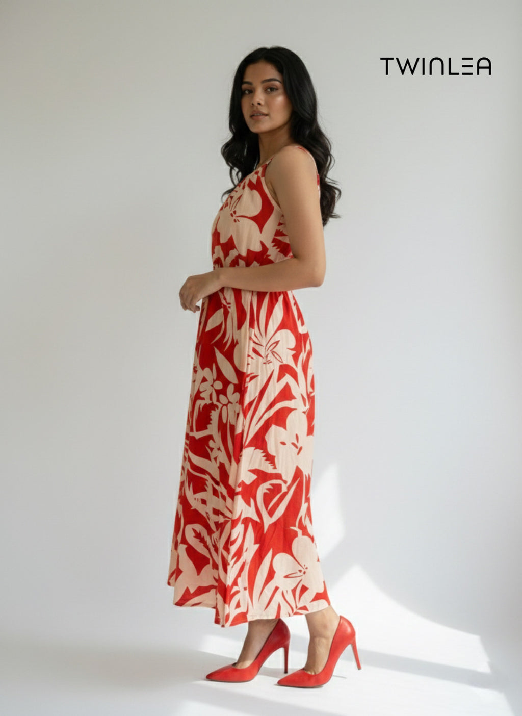 Tropical Grace Midi Frock
