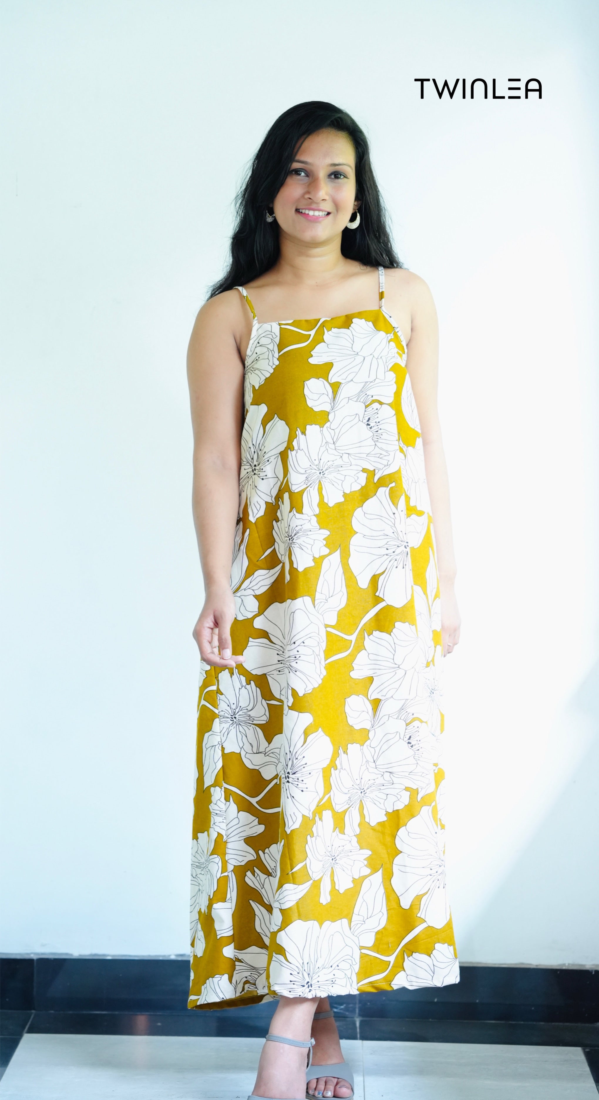 mustard yellow floral dress Mustard Yellow Floral Maxi Dress – Twinlea