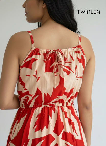 Tropical Grace Midi Frock