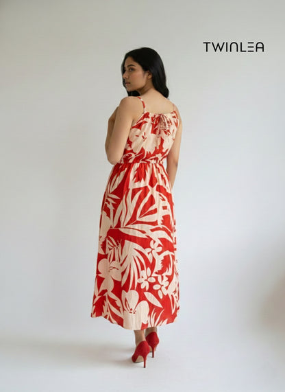 Tropical Grace Midi Frock