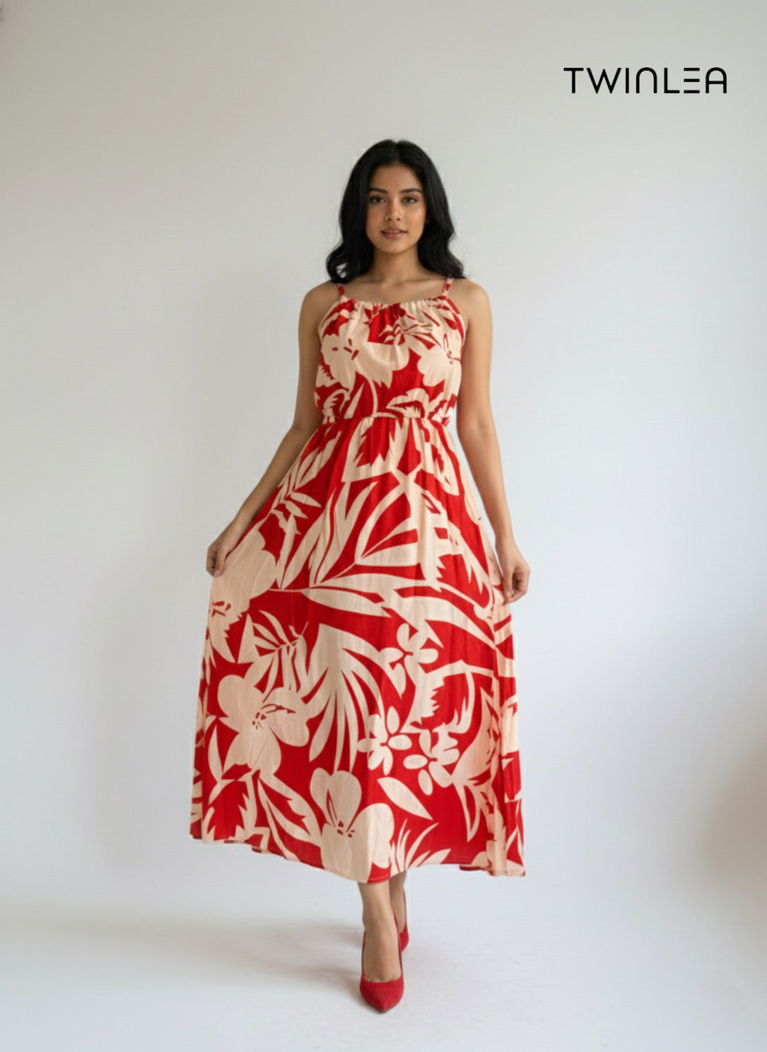 Tropical Grace Midi Frock