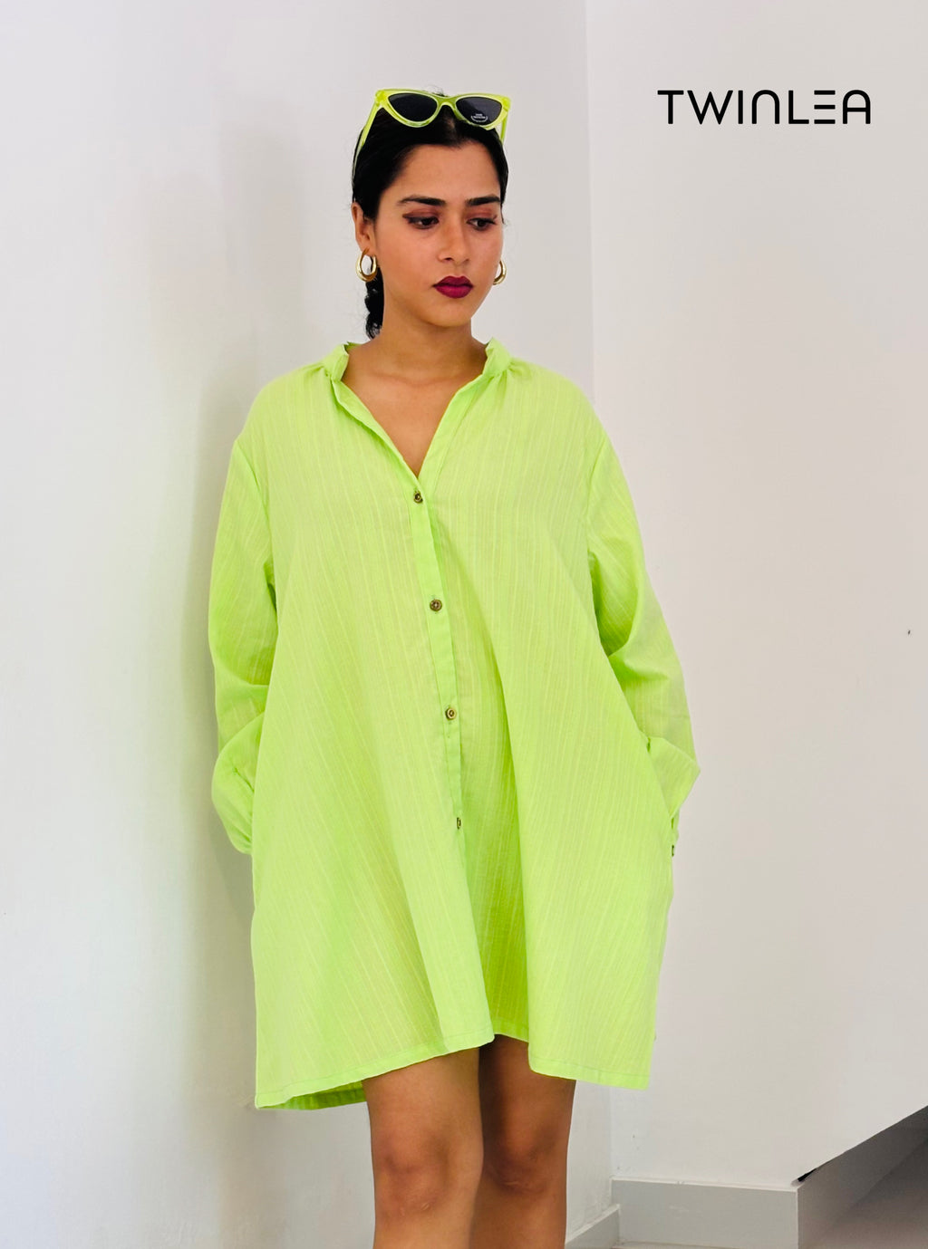 Breezy Button-Down Shirt Dress