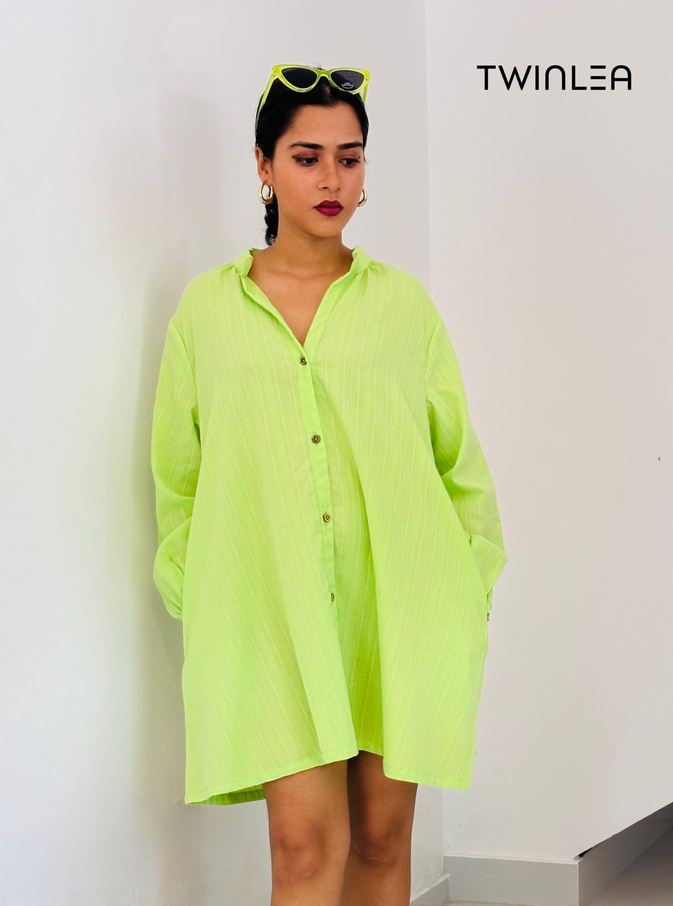 Breezy Button-Down Shirt Dress