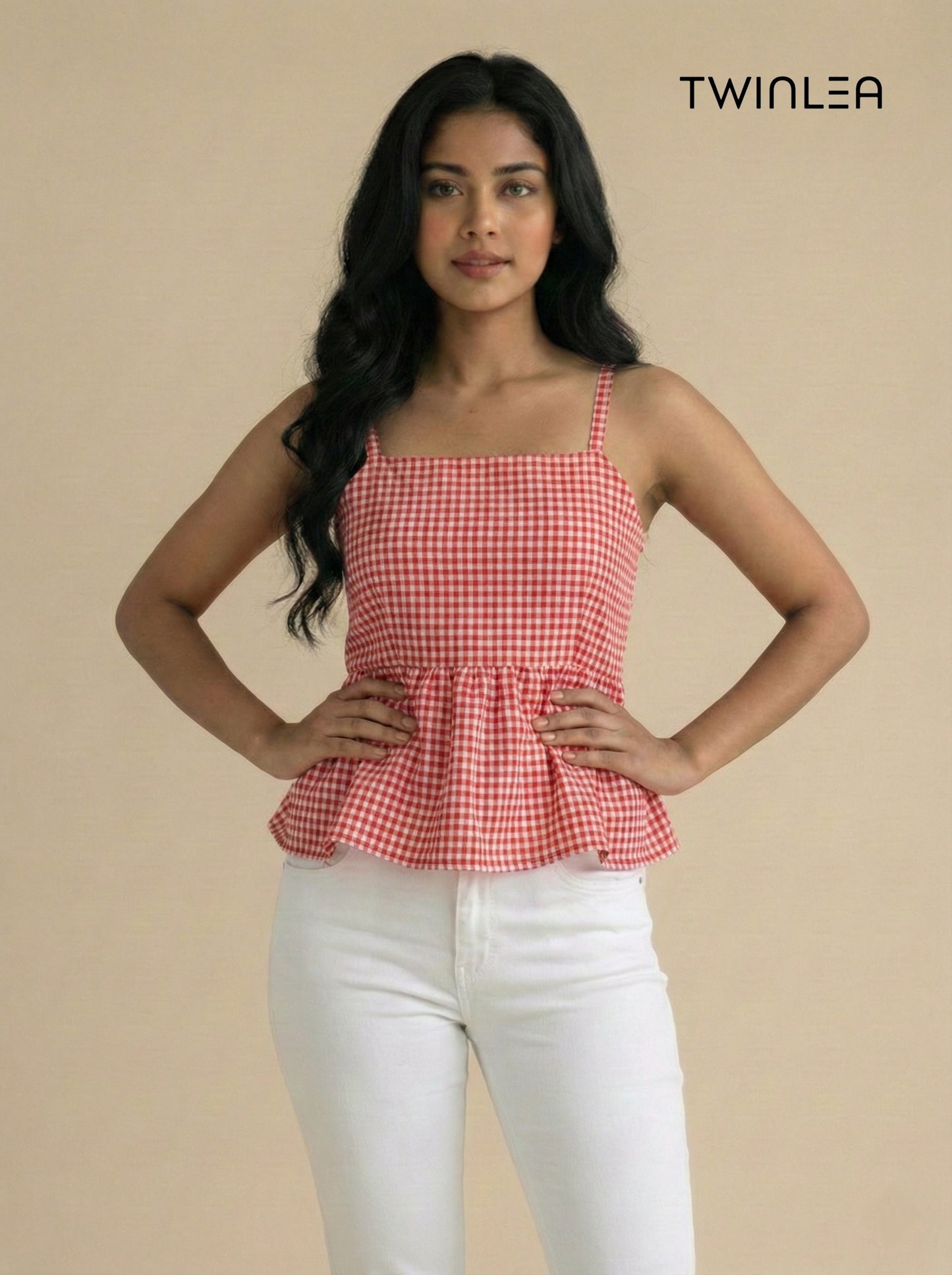Twinlea Gingham Breeze Top – Dual Collection