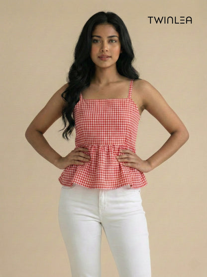 Twinlea Gingham Breeze Top – Dual Collection