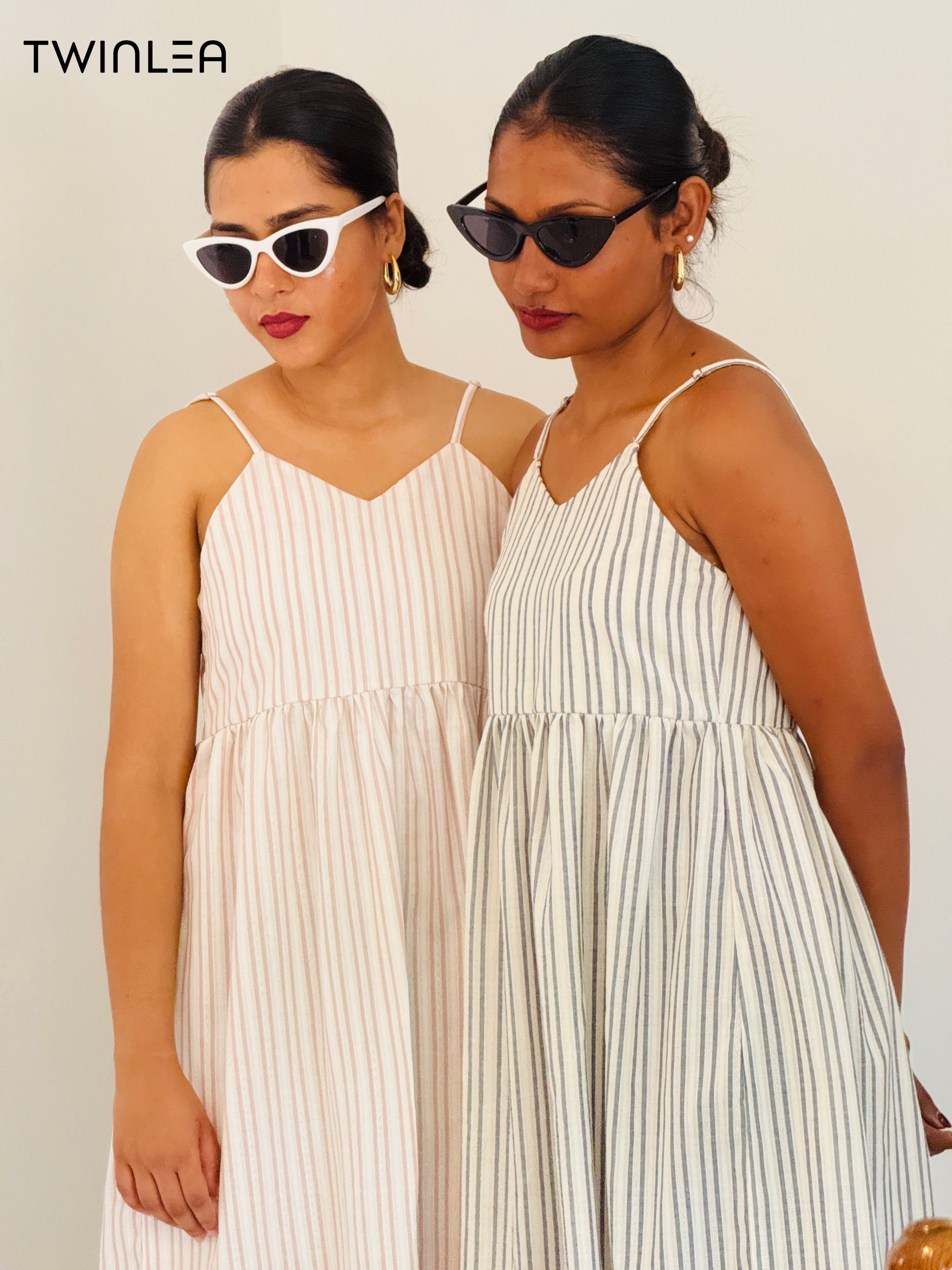 Summer Striped Midi Sundress