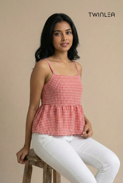 Twinlea Gingham Breeze Top – Dual Collection