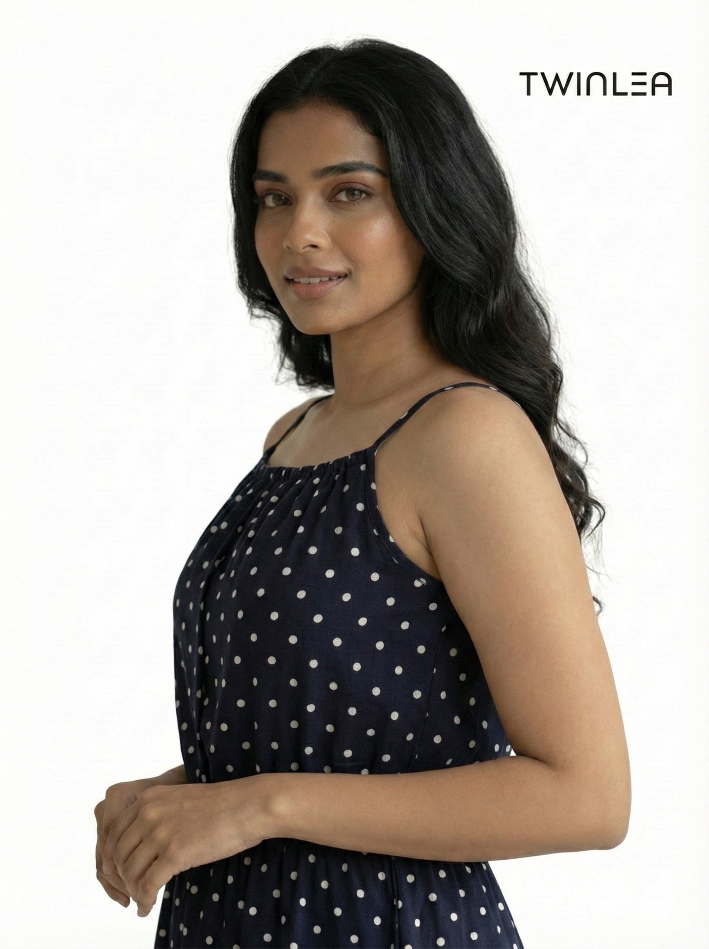 Twinlea Midnight Polka Midi Frock